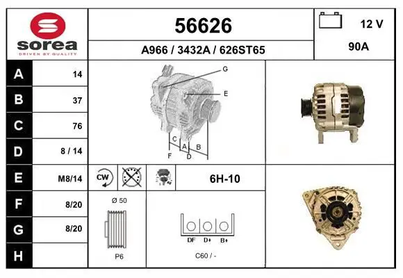 Handler.Part Alternator EAI 56626 1