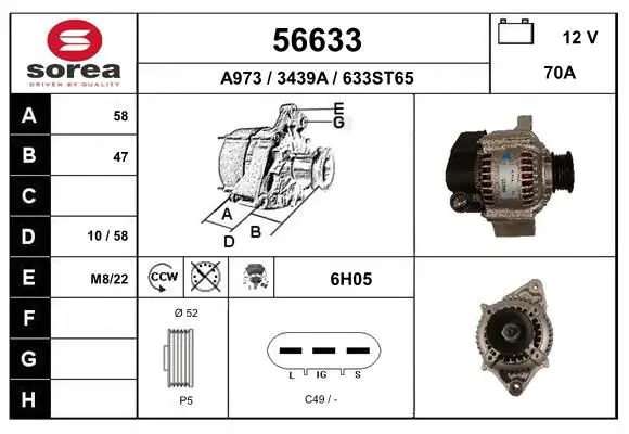 Handler.Part Alternator EAI 56633 1