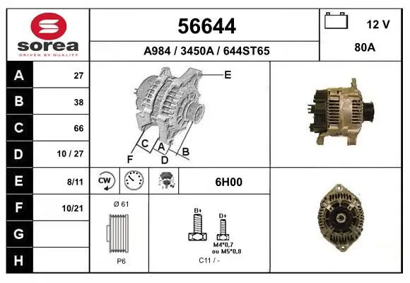 Handler.Part Alternator EAI 56644 1