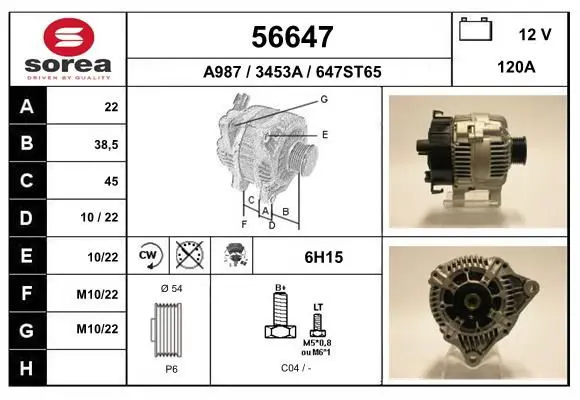 Handler.Part Alternator EAI 56647 1