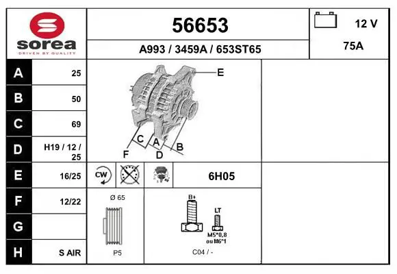 Handler.Part Alternator EAI 56653 1