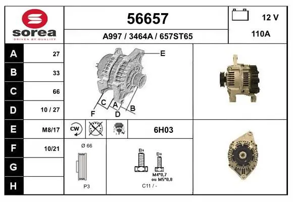 Handler.Part Alternator EAI 56657 1