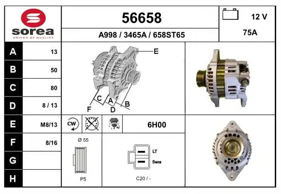 Handler.Part Alternator EAI 56658 1