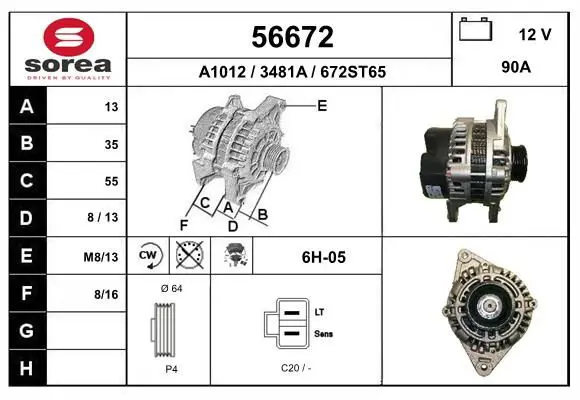 Handler.Part Alternator EAI 56672 1