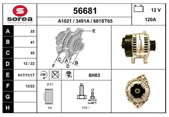 Handler.Part Alternator EAI 56681 1