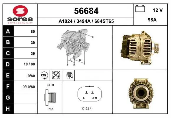 Handler.Part Alternator EAI 56684 1