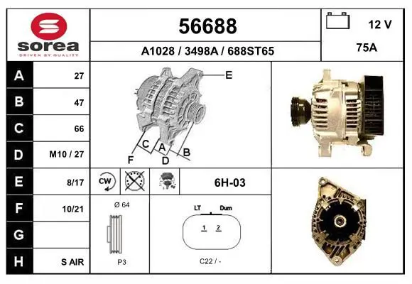 Handler.Part Alternator EAI 56688 1