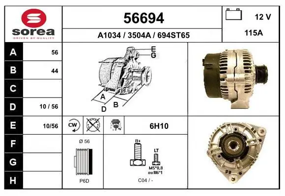 Handler.Part Alternator EAI 56694 1