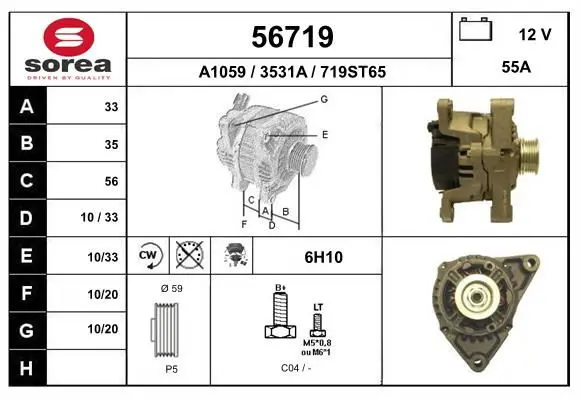 Handler.Part Alternator EAI 56719 1