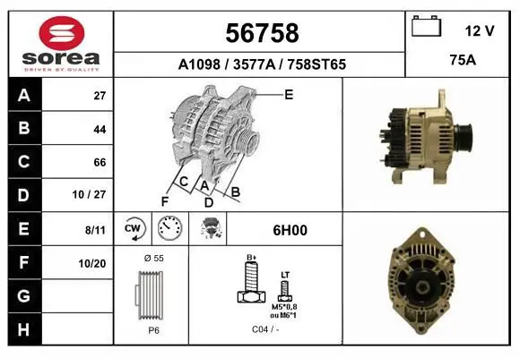 Handler.Part Alternator EAI 56758 1