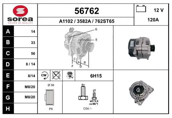 Handler.Part Alternator EAI 56762 1