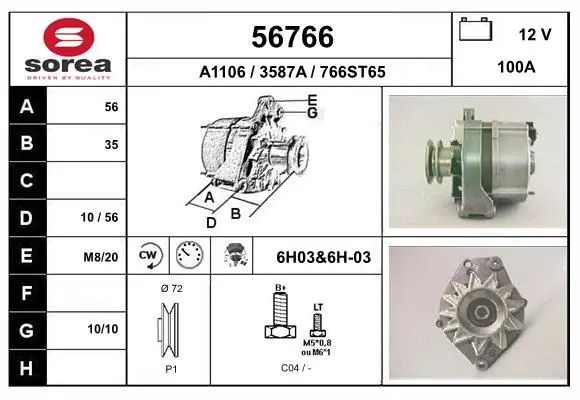 Handler.Part Alternator EAI 56766 1