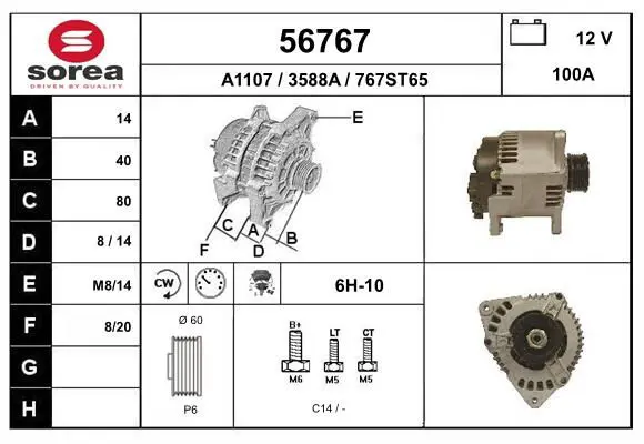 Handler.Part Alternator EAI 56767 1