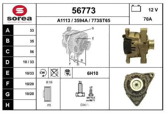 Handler.Part Alternator EAI 56773 1