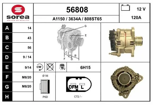 Handler.Part Alternator EAI 56808 1