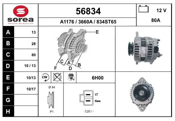 Handler.Part Alternator EAI 56834 1