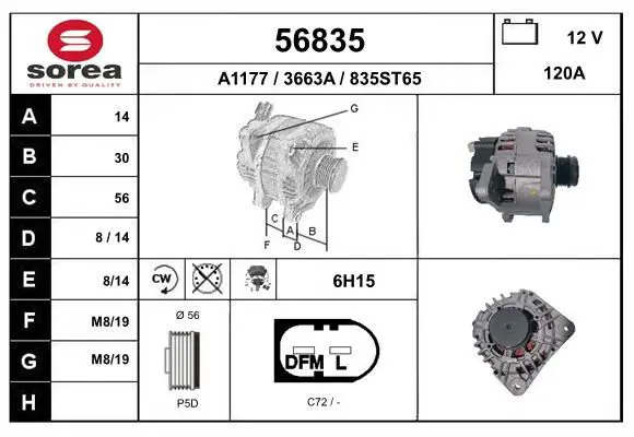 Handler.Part Alternator EAI 56835 1