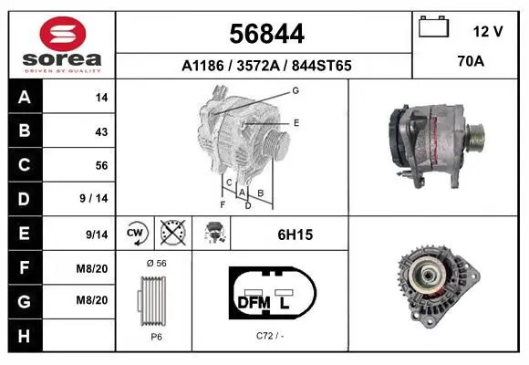 Handler.Part Alternator EAI 56844 1