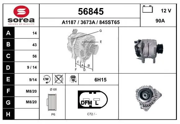 Handler.Part Alternator EAI 56845 1