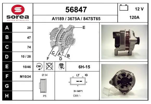 Handler.Part Alternator EAI 56847 1