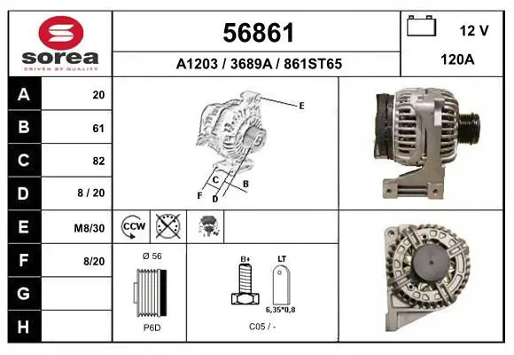 Handler.Part Alternator EAI 56861 1