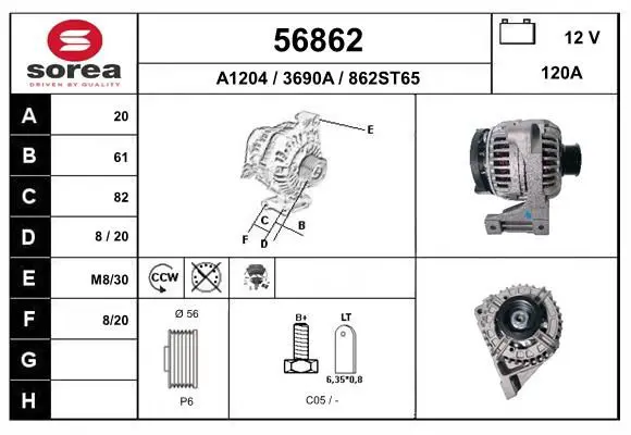 Handler.Part Alternator EAI 56862 1