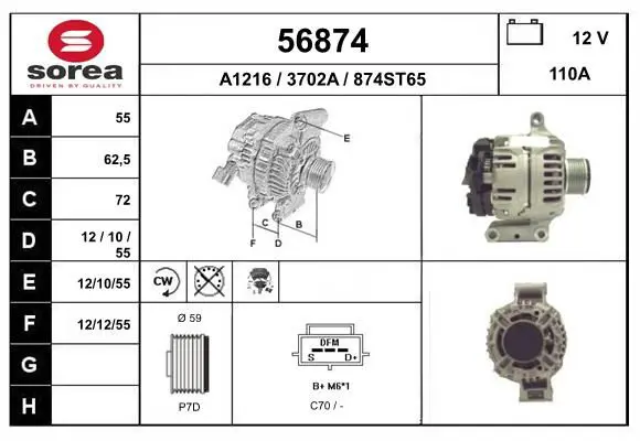 Handler.Part Alternator EAI 56874 1