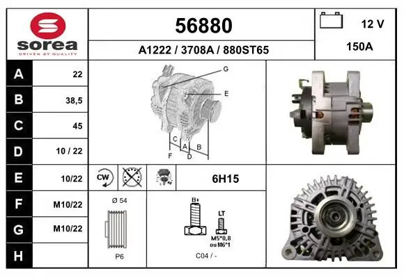 Handler.Part Alternator EAI 56880 1