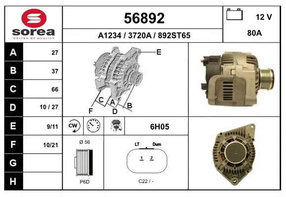 Handler.Part Alternator EAI 56892 1