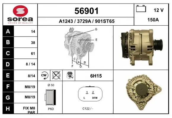 Handler.Part Alternator EAI 56901 1