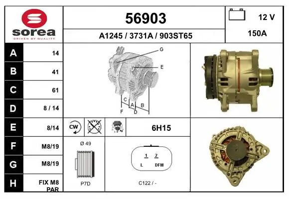 Handler.Part Alternator EAI 56903 1