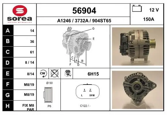 Handler.Part Alternator EAI 56904 1