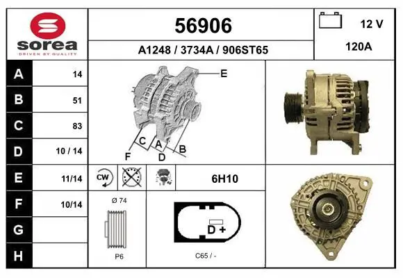 Handler.Part Alternator EAI 56906 1