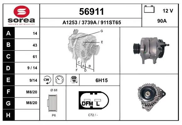 Handler.Part Alternator EAI 56911 1