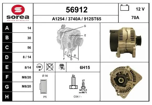 Handler.Part Alternator EAI 56912 1