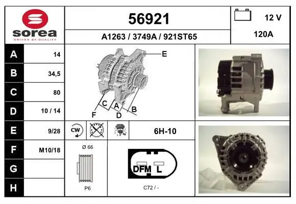 Handler.Part Alternator EAI 56921 1