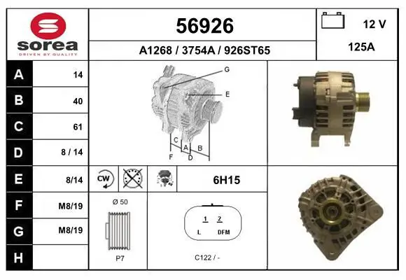 Handler.Part Alternator EAI 56926 1