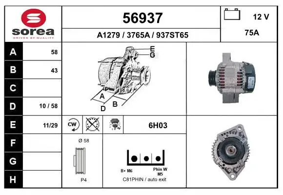 Handler.Part Alternator EAI 56937 1