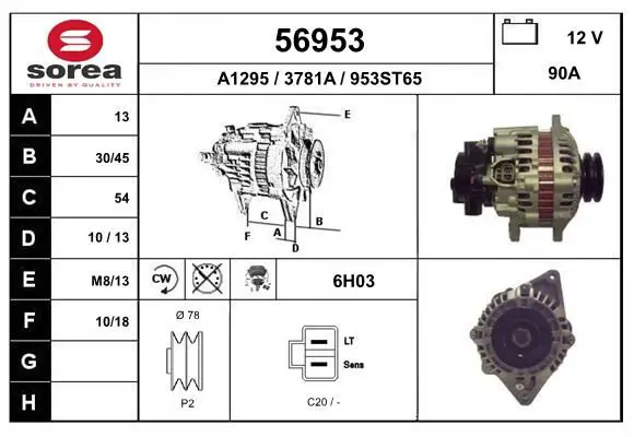 Handler.Part Alternator EAI 56953 1