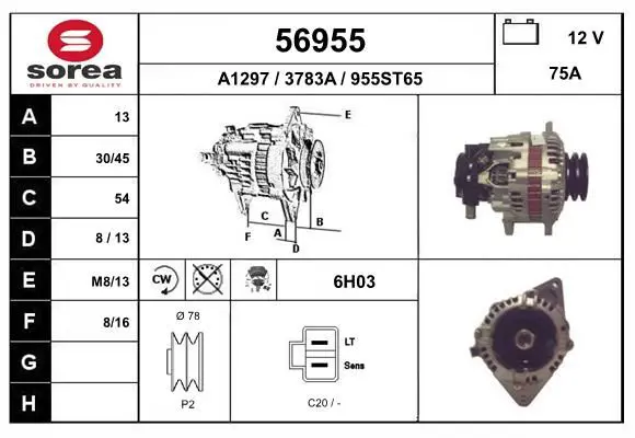 Handler.Part Alternator EAI 56955 1