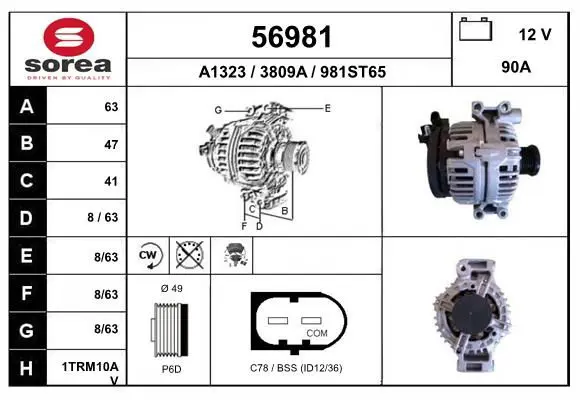 Handler.Part Alternator EAI 56981 1