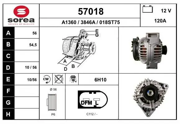 Handler.Part Alternator EAI 57018 1