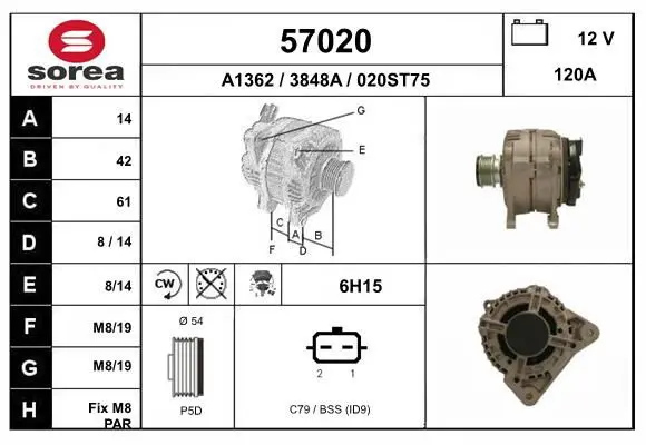 Handler.Part Alternator EAI 57020 1