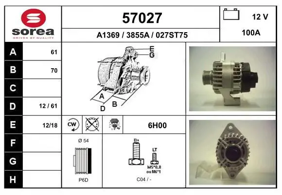 Handler.Part Alternator EAI 57027 1