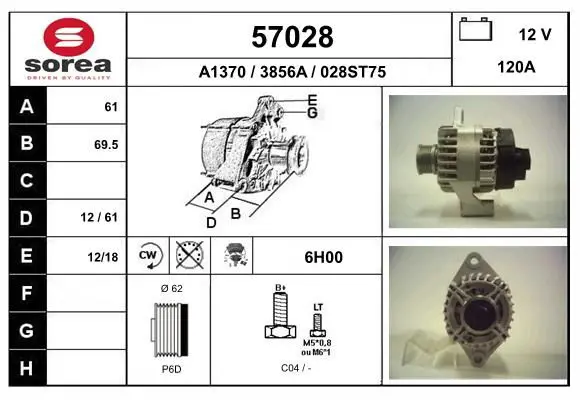 Handler.Part Alternator EAI 57028 1