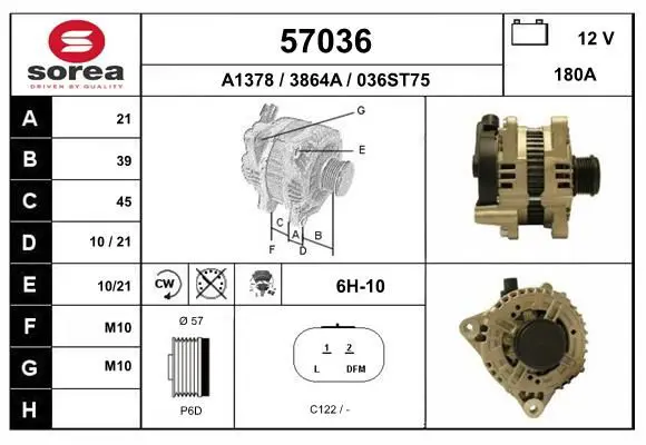 Handler.Part Alternator EAI 57036 1