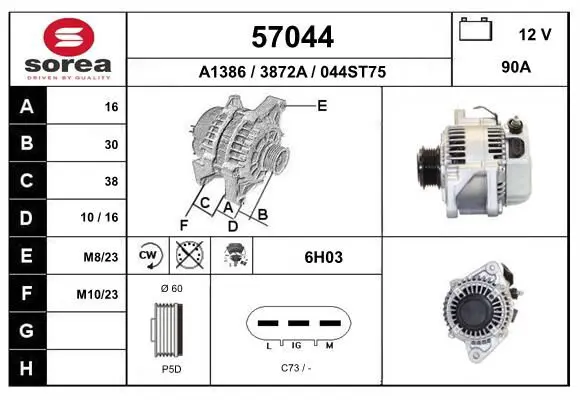 Handler.Part Alternator EAI 57044 1