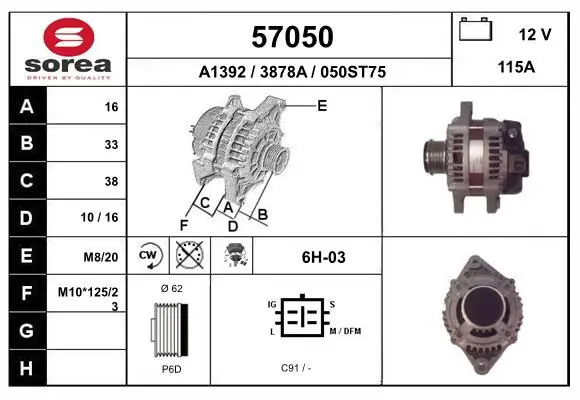 Handler.Part Alternator EAI 57050 1