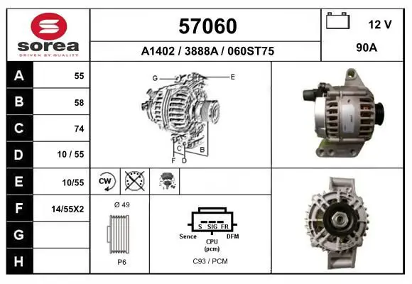 Handler.Part Alternator EAI 57060 1