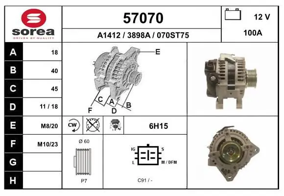 Handler.Part Alternator EAI 57070 1